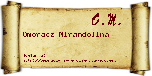 Omoracz Mirandolina névjegykártya